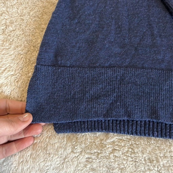 Tahari Women's Extra fine Merino Wool Sweater Small Turtleneck Tunic Blue - Picture 5 of 15